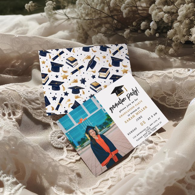 Simples Convites de Festa de formatura Moderna (Criador carregado)