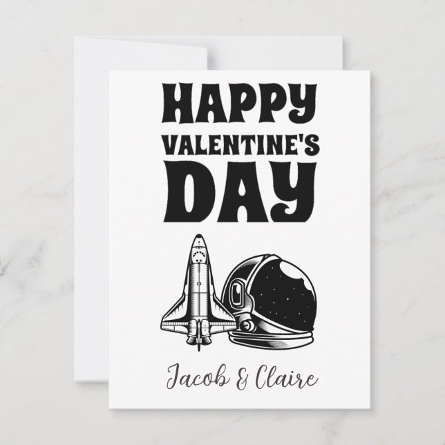 Simples Coração Fofo Feliz Dia dos Namorados Casal (Frente)