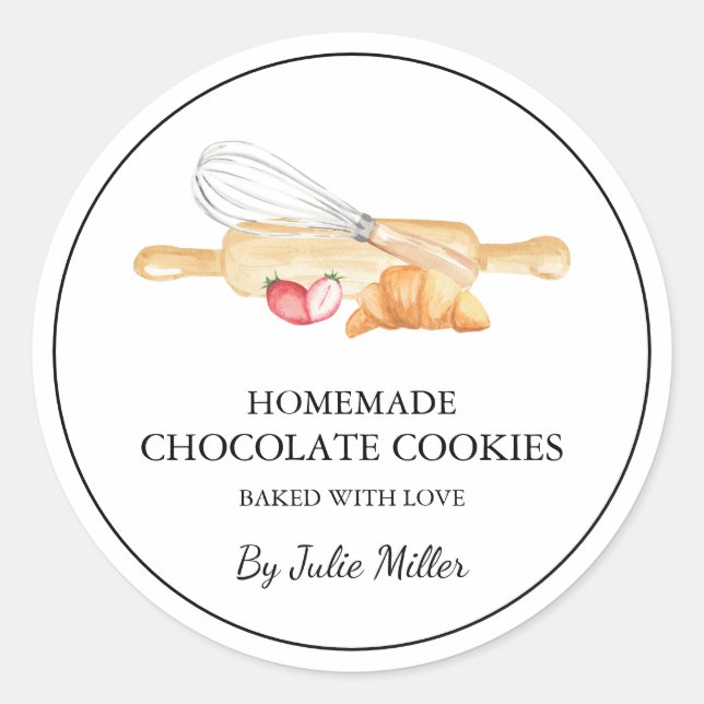 Simples cozido com etiqueta de amor para pequenas  (Frente)