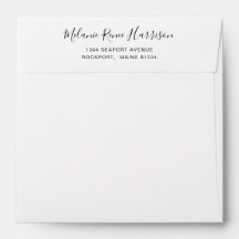 Simples de Preto e Branco de Script Elegante