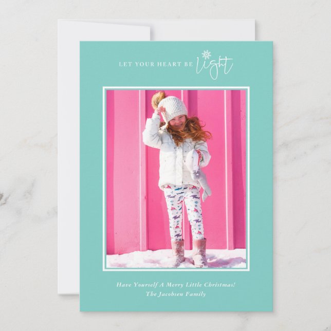 Simples Deixe Seu Coração Ser Um Cartão De Férias  (Frente)