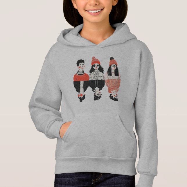 Simples desenho moderno de pessoas legal (Frente)