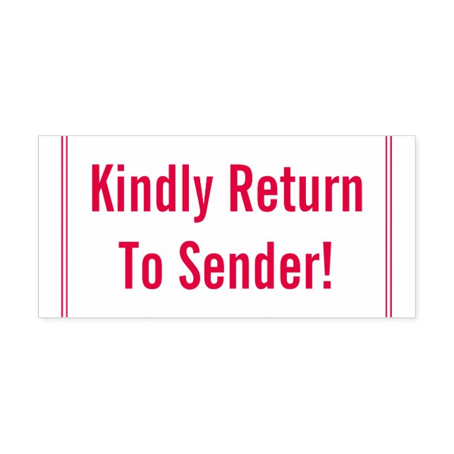 Simples "Devolva-Se Ao Remetente!" Carimbo de borr (Design)