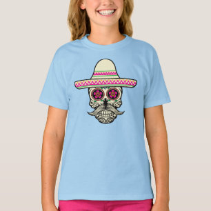 Simples Diâmetro de Muertos Crânio com a camisa da