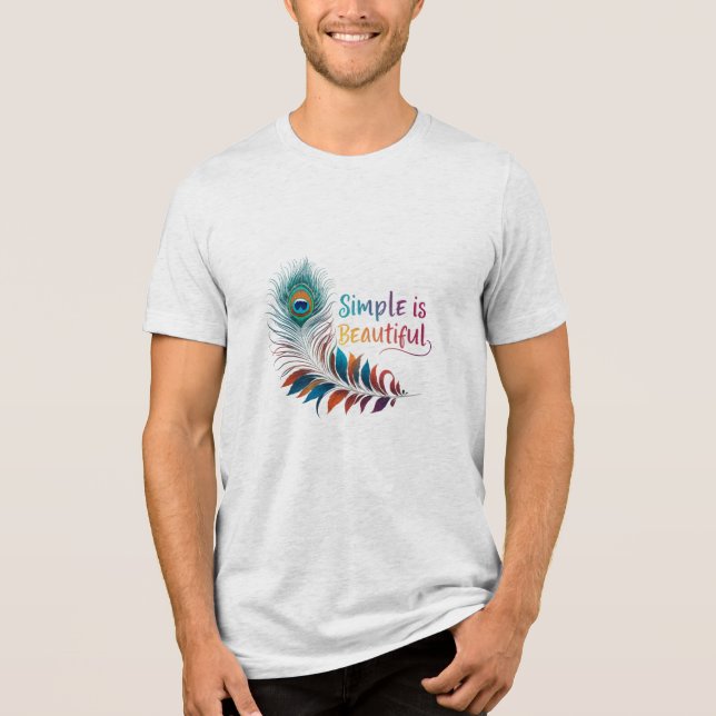 Simples é Belo - Bella+Canvas Triblend (Frente)