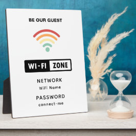 Simples E Branco - Placa de Senha Wifi Simples