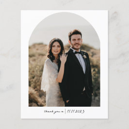 Simples e Elegante Cartão de Agradecimento de Foto