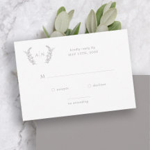 Simples e elegante casamento monográfico RSVP