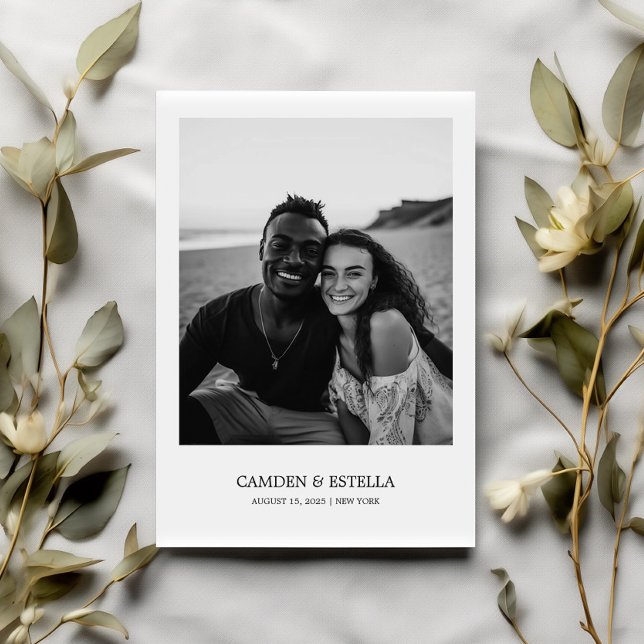 Simples e elegante convite de Save The Date de cas (Criador carregado)