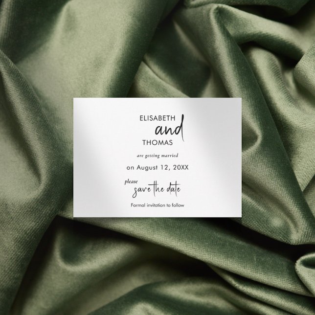 Simples e minimalista guarde o cartão de data (Criador carregado)