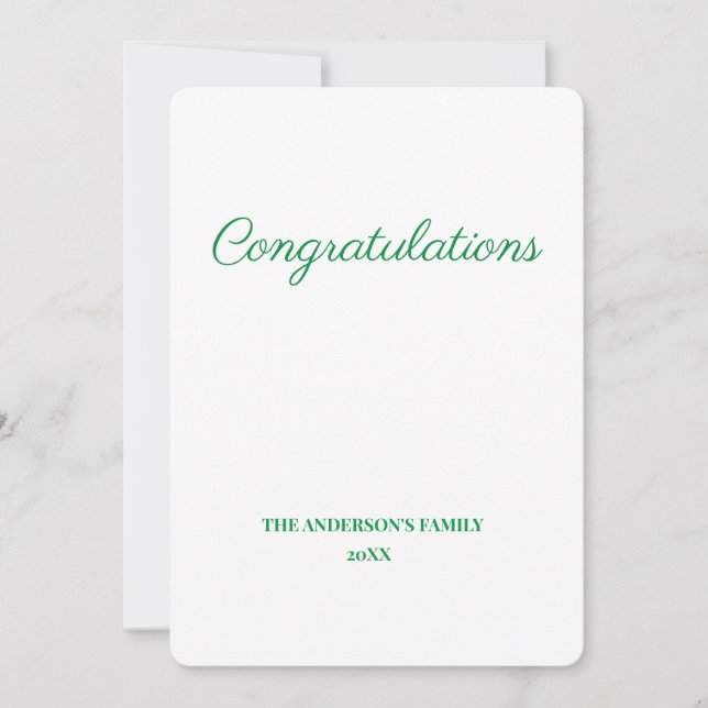 simples e mínimo adicionar parabéns de texto (Frente)