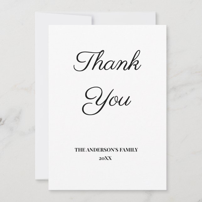 simples e mínimo adicionar seu cartões de agradeci (Frente)