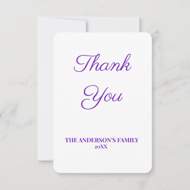 simples e mínimo adicionar seu cartões de agradeci (Frente)