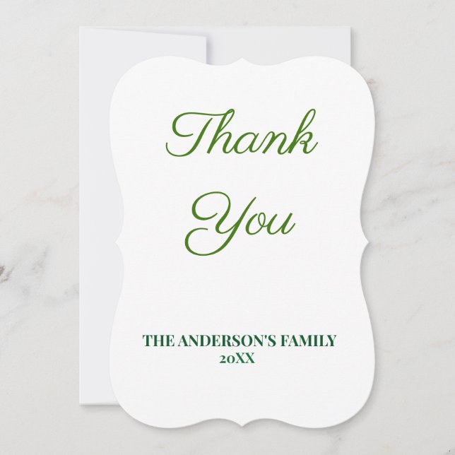 simples e mínimo adicionar seu cartões de agradeci (Frente)