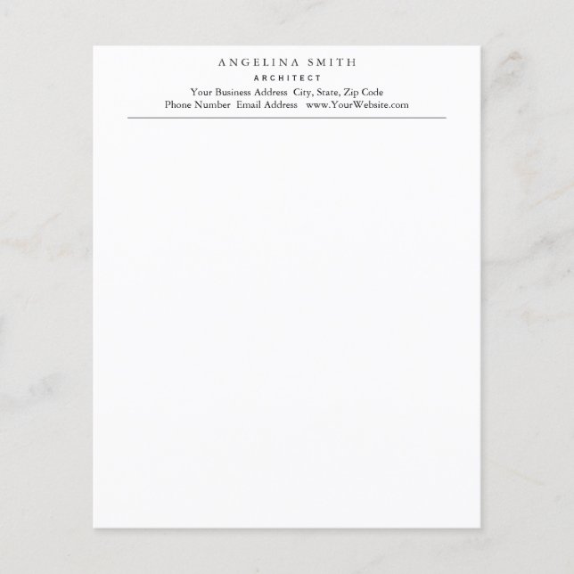 Simples e moderno profissional branco minimalista (Frente)