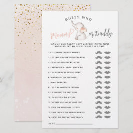 Simples Elefante e Jogo de Chá de fraldas para Rap