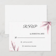 Simples Elegante Clássico Moderno RSVP de Casament