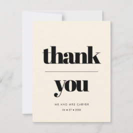 Simples, elegante e chic Casamento Creme Obrigado