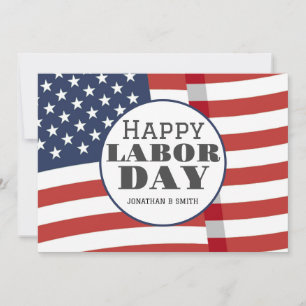 Simples Elegante Feliz Dia do Trabalho com bandeir