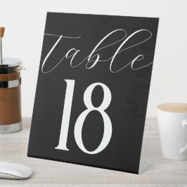 Simples Elegante Número de Tabela Moderna Preto Br