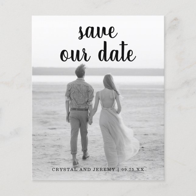 Simples Elegante Orçamento de Foto para Casamento  (Frente)