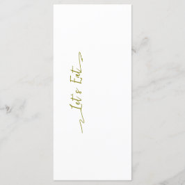 Simples Elegante Preto Moderno Menu Nuptura Flat