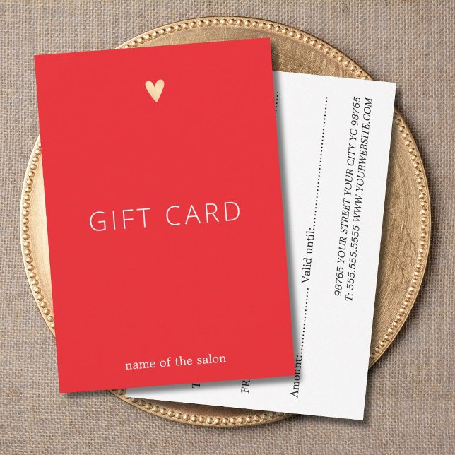 Simples Elegante Vermelho Branco Dourado Beleza (Criador carregado)