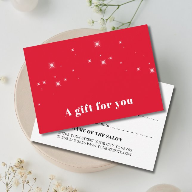 Simples Elegante White Stars Red Beauty (Criador carregado)