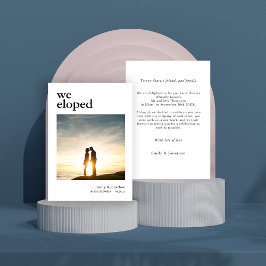 Simples Elogiamos Anúncio de Casamento Fotográfico