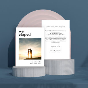 Simples Elogiamos Anúncio de Casamento Fotográfico