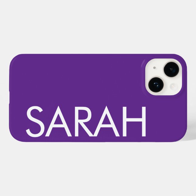 Simples Estilo Moderno Personalizado Nome Roxo Esc (Verso (horizontal))