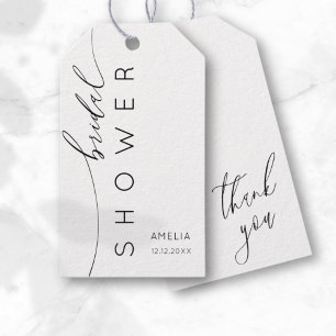 Simples Etiquetas de Presente de Chá de Noiva Pret