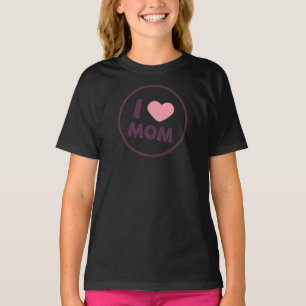 Simples Eu Amo A Mãe Dia de as mães   Camisa De De