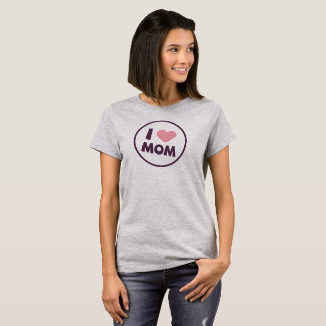 Simples Eu Amo A Mãe Dia de as mães | Camiseta (Frente Completa)