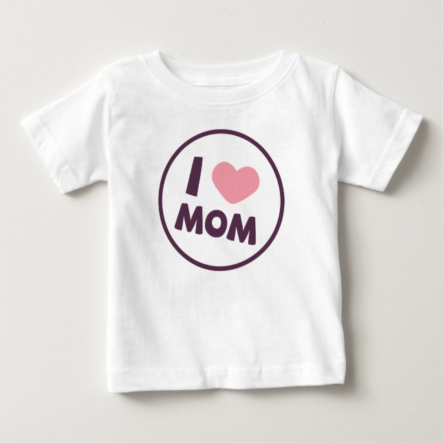 Simples Eu Amo A Mãe Dia de as mães | Camiseta com (Frente)
