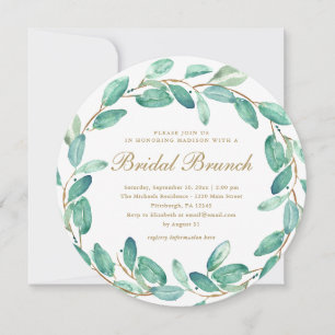 Simples Eucalyptus Deixa O Convite Bridal Brunch