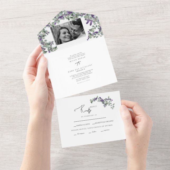 Simples Eucalyptus e Lavanda Dois Casamento Fotogr (Aba destacável)