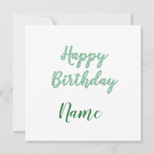 simples feliz aniversário minimal adicione seu nom