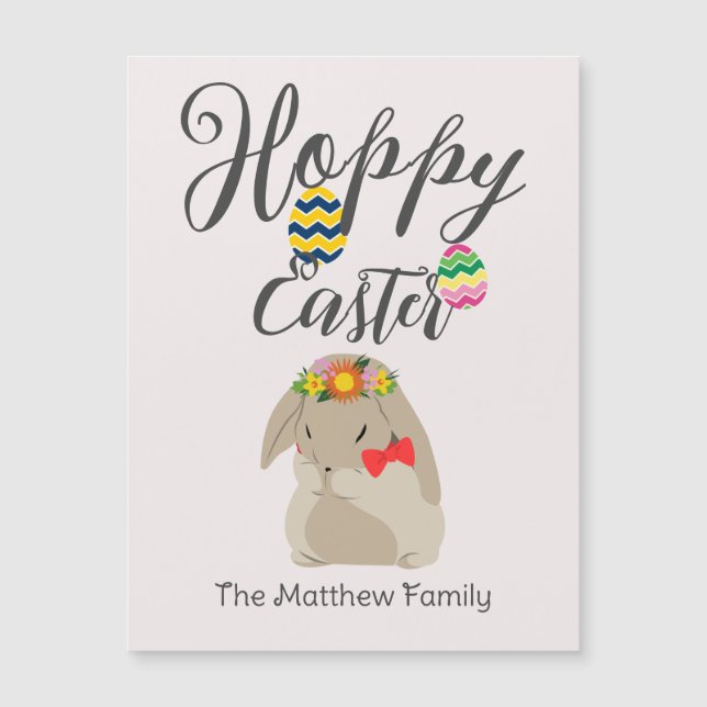 simples Felz pascoa de coelho da Páscoa moderna pa (Frente)