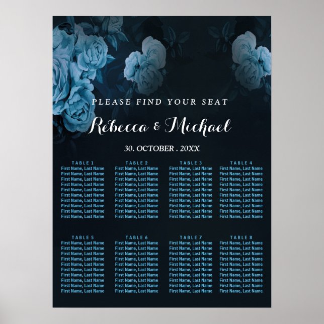 Simples Flora Dourada Geométrico Poster (Frente)