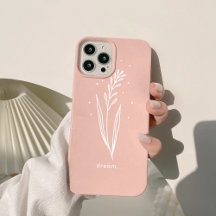 Simples Floral Branco Rosa Personalizado