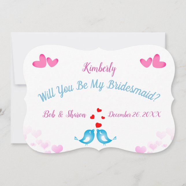 Simples Fofo - Meus Convites De Bridesmaid (Frente)