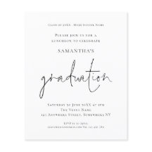 Simples Formando Branco Preto Simples Convite à Re