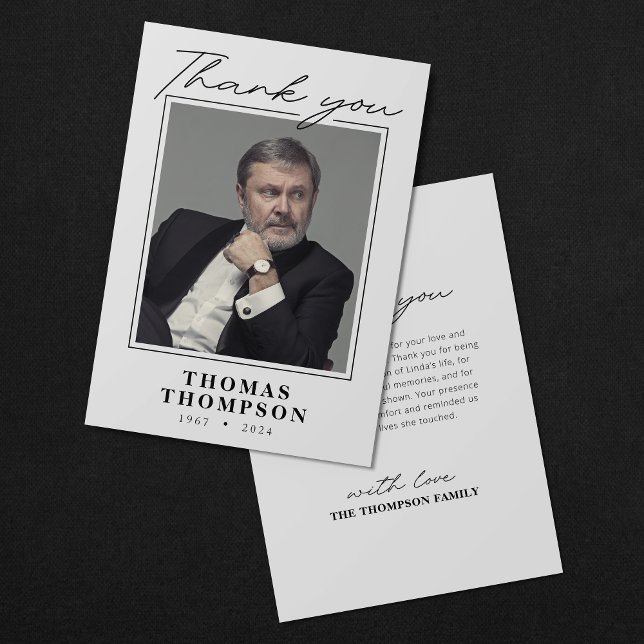 Simples Funeral Obrigado Cartão Memorial (Criador carregado)