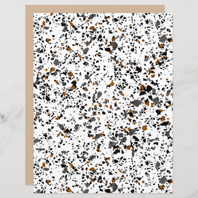 Simples "Funky Terrazzo Art Scrapbook Paper" (Frente/Verso)