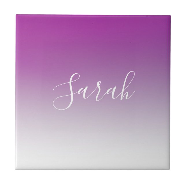 Simples Gradiente Ombre Roxo Minimalista Moderno (Frente)