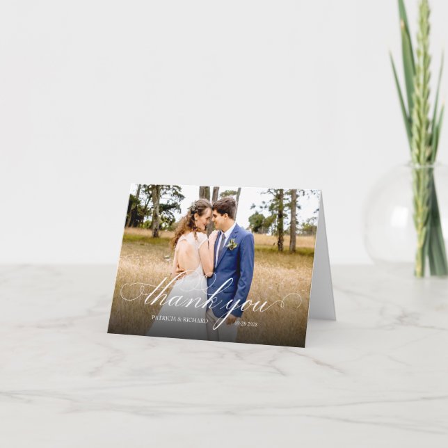 Simples Gráficos de Agradecimento de Casamento com (Frente)