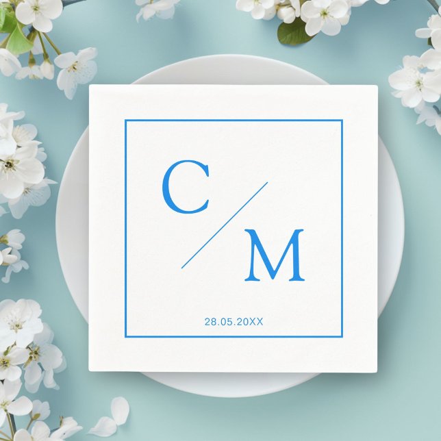 Simples guardanapo elegante (Personalized Simple Elegant Monogram Napkin)