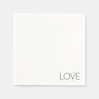 Simples Guardanapos de Papel LOVE Minimalista Mode