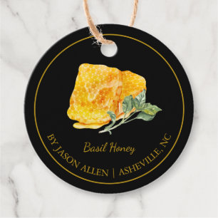 Simples Honeycomb Basil Mel Infundido Etiqueta